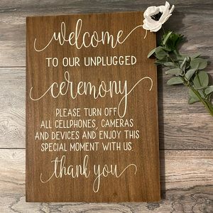 Unplugged Ceremony Sign